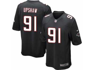 Men's Nike Atlanta Falcons #91 Courtney Upshaw Game Black Alternate NFL Jersey