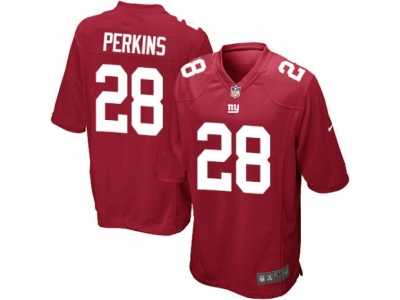 Men's Nike New York Giants #28 Paul Perkins Game Red Alternate NFL Jersey