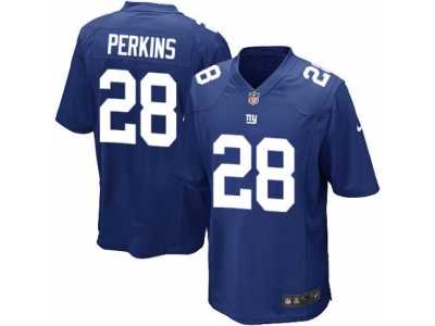 Men's Nike New York Giants #28 Paul Perkins Game Royal Blue Team Color NFL Jersey