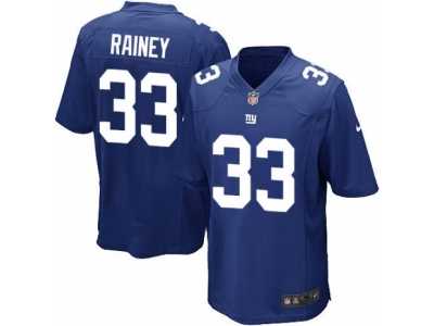 Men's Nike New York Giants #33 Bobby Rainey Game Royal Blue Team Color NFL Jersey