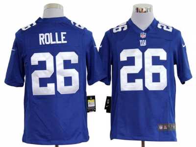 Nike nfl New York Giants #26 Rolle blue Game Jerseys