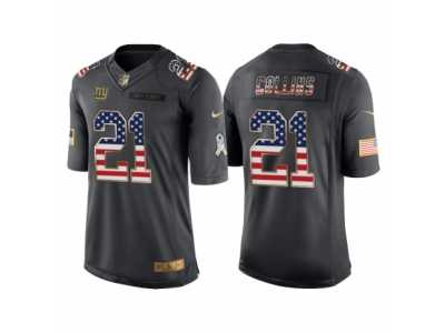 Men New York Giants #21 Landon Collins Anthracite Salute to Service USA Flag Fashion Jersey
