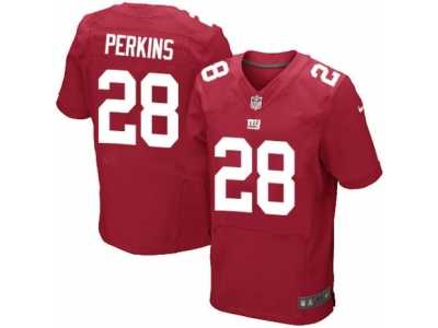 Men's Nike New York Giants #28 Paul Perkins Elite Red Alternate NFL Jersey