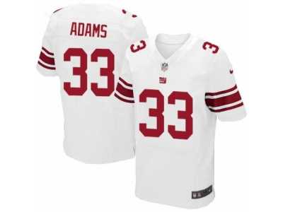 Men's Nike New York Giants #33 Andrew Adams Elite White NFL Jersey