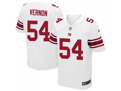 Men's Nike New York Giants #54 Olivier Vernon White Team Color Stitched NFL Elite Jersey