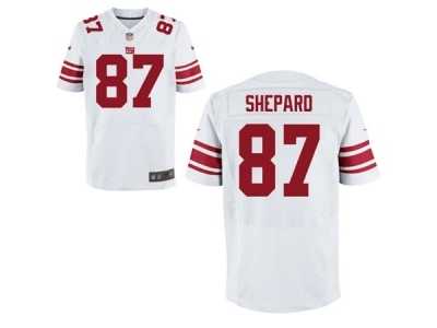 Men's Nike New York Giants #87 Sterling Shepard Elite White NFL Jersey
