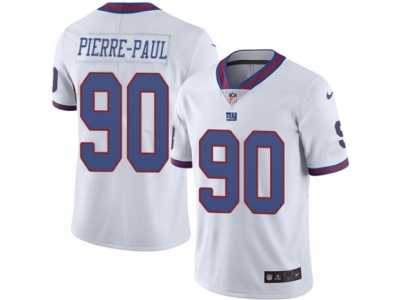Men's Nike New York Giants #90 Jason Pierre-Paul Elite White Rush NFL Jersey