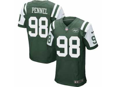 Men's Nike New York Jets #98 Mike Pennel Elite Green Team Color NFL Jersey