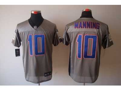 Nike NFL New York Giants #10 Eli Manning Grey Jerseys[Elite Shadow]