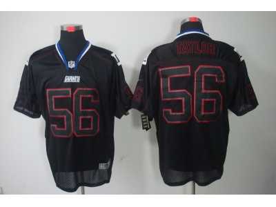 Nike NFL New York Giants #56 Lawrence Taylor Black Jerseys(Lights Out Elite)