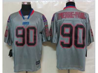 Nike NFL New York Giants #90 Jason Pierre-Paul Grey Jerseys(Lights Out Elite)