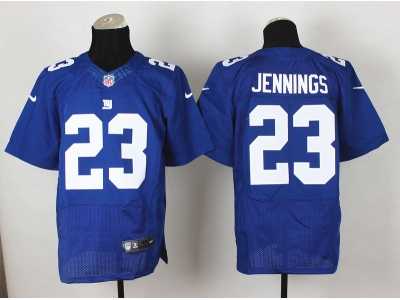 Nike New York Giants #23 Rashad Jennings blue Jerseys(Elite)