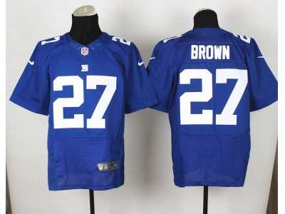 Nike New York Giants #27 Stevie Brown blue Jerseys(Elite)