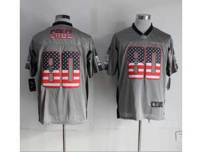 Nike New York Giants #80 Victor Cruz grey Jerseys(Elite USA Flag Fashion)
