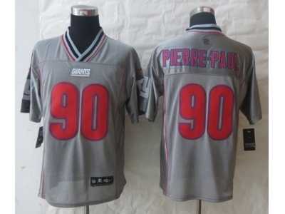 Nike New York Giants #90 Pierre-Paul Grey Jerseys(Vapor Elite)