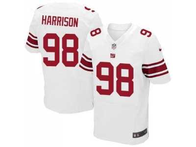 Nike New York Giants #98 Damon Harrison White Men's Stitched NFL Elite Jersey