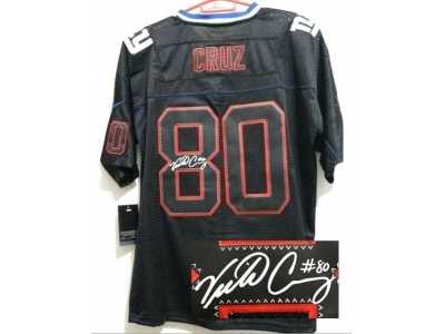 Nike jerseys new york giants #80 cruz black[Elite lights out signature]