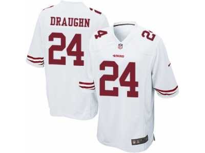 Men's Nike San Francisco 49ers #24 Shaun Draughn Game White NFL Jersey