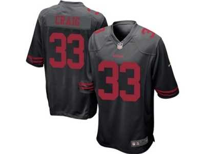 Men's Nike San Francisco 49ers #33 Roger Craig Game Black NFL Jersey