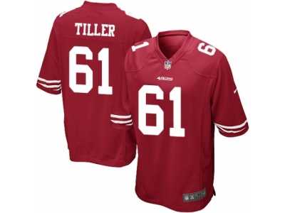 Men's Nike San Francisco 49ers #61 Andrew Tiller Game Red Team Color NFL Jersey