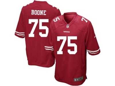 Men's Nike San Francisco 49ers #75 Alex Boone Game Red Team Color NFL Jersey