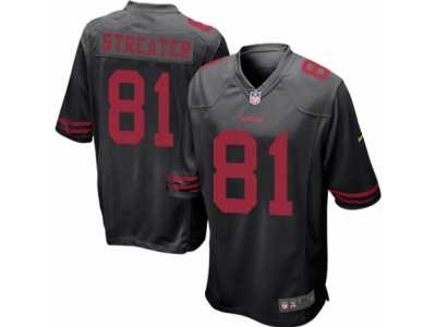 Men's Nike San Francisco 49ers #81 Rod Streater Game Black NFL Jersey