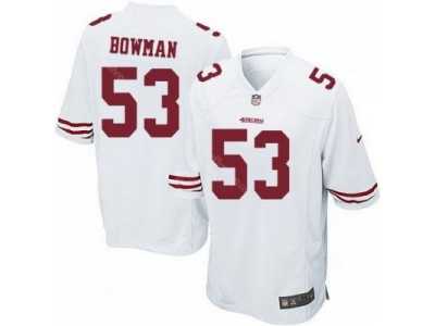 Nike NFL San Francisco 49ers #53 Navorro Bowman white Jerseys(Game)