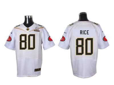 2016 Pro Bowl Nike San Francisco 49ers #80 Jerry Rice white jerseys(Elite)