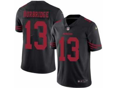 Men's Nike San Francisco 49ers #13 Aaron Burbridge Elite Black Rush NFL Jersey