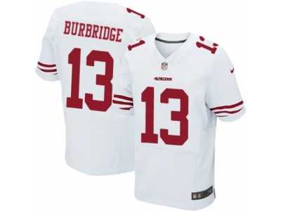 Men's Nike San Francisco 49ers #13 Aaron Burbridge Elite White NFL Jersey