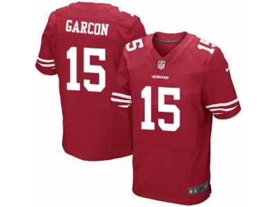 Men's Nike San Francisco 49ers #15 Pierre Garcon Elite Red Team Color NFL Jersey