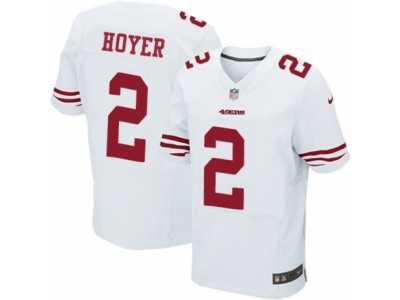 Men's Nike San Francisco 49ers #2 Brian Hoyer Elite White NFL Jersey