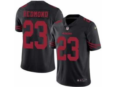 Men's Nike San Francisco 49ers #23 Will Redmond Elite Black Rush NFL Jersey