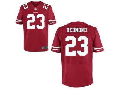 Men's Nike San Francisco 49ers #23 Will Redmond Elite Red Team Color NFL Jersey