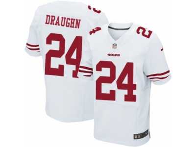 Men's Nike San Francisco 49ers #24 Shaun Draughn Elite White NFL Jersey