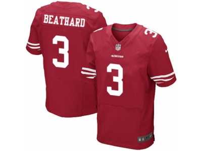 Men's Nike San Francisco 49ers #3 C. J. Beathard Elite Red Team Color NFL Jersey