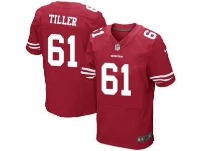Men's Nike San Francisco 49ers #61 Andrew Tiller Elite Red Team Color NFL Jersey