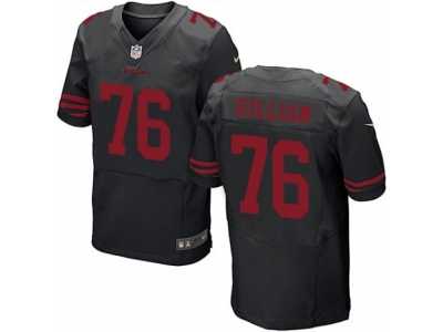 Men's Nike San Francisco 49ers #76 Garry Gilliam Elite Black NFL Jersey