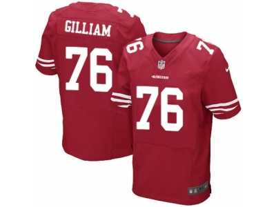 Men's Nike San Francisco 49ers #76 Garry Gilliam Elite Red Team Color NFL Jersey