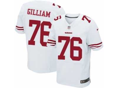 Men's Nike San Francisco 49ers #76 Garry Gilliam Elite White NFL Jersey