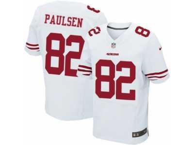 Men's Nike San Francisco 49ers #82 Logan Paulsen Elite White NFL Jersey