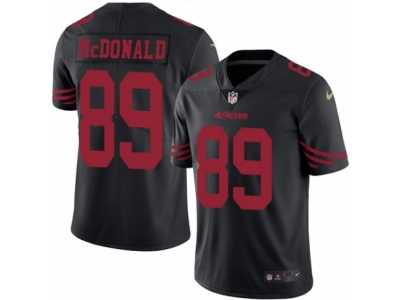 Men's Nike San Francisco 49ers #89 Vance McDonald Elite Black Rush NFL Jersey