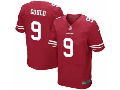 Men's Nike San Francisco 49ers #9 Robbie Gould Elite Red Team Color NFL Jersey