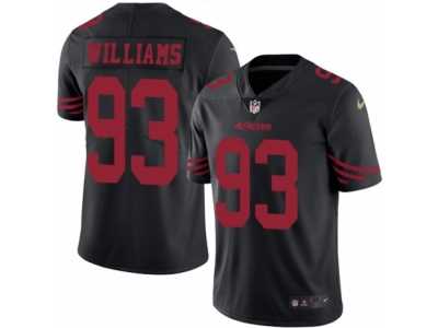 Men's Nike San Francisco 49ers #93 Ian Williams Elite Black Rush NFL Jersey