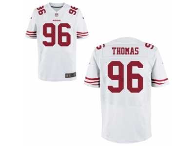 Men's Nike San Francisco 49ers #96 Solomon Thomas Elite White NFL Jersey