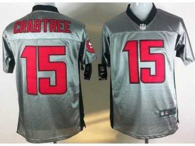 Nike NFL San Francisco 49ers #15 Michael Crabtree Grey Jerseys[Shadow Elite]