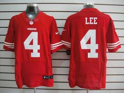 Nike NFL San Francisco 49ers #4 Lee Red Elite Jerseys