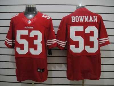 Nike NFL San Francisco 49ers ##53 bowman red jerseys[Elite]