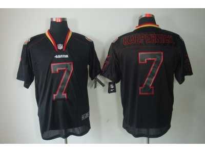 Nike NFL San Francisco 49ers #7 Colin Kaepernick Black Jerseys[Lights Out Elite]