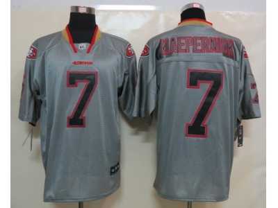 Nike NFL San Francisco 49ers #7 Colin Kaepernick grey jerseys[Elite Lights Out]